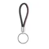 Llavero Casual de Cuerda de Cuero y Metal Nuevo para Mujer Cadena de Llavero de Aleación de Coche de Gama Alta Colgante Lindo de Cuerda de Cuero