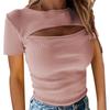 2026 Amazon Wish Top Ribbed Sexy com Decote no Peito de Manga Longa para Mulheres, Fashion e Sexy, Comércio Exterior Transfronteiriço