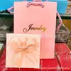 Atacado no Local Exquisita Caixa de Papel para Joias Gradiente Rosa Anel Brincos Colar Pulseira Pingente Caixa de Embalagem para Joias