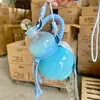 Botella de Vidrio para Té y Bebidas con Forma de Calabaza al por Mayor para Fabricantes, con Asa y Correa, Botella de Agua Estilo Chino, Botella para Bebidas de Jugos, Xunda Glass