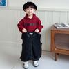 Ropa Infantil Moda Primavera y Otoño Chaleco de Cuero Traje Sudadera para Niño Pantalones Casuales para Bebé Conjunto de Tres Piezas Nuevo Estilo 2025