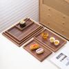 Juego de Té Chino para el Hogar de Madera Maciza Bandeja de Nogal para Té Seco Tienda de Barbacoa Bandeja de Madera con Cuerda