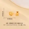 Plata S925 Chapada en Oro Cuentas Espaciadoras de Agujero Grande de Corte Recto Cuentas Espaciadoras Cuentas Sueltas Pulsera Cuentas Budistas Accesorios para Joyería DIY