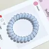 Presilha de Cabelo Cordão de Telefone com Bolinhas Rosa Pêssego Branco para Primavera e Verão, Elástico de Cabelo Doce Colorido, Faixa de Cabelo Elástica Fresca Durável, Pulseira de Elástico