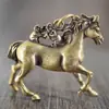 Llavero Colgante Caballo del Zodíaco de Latón Adorno Año del Caballo del Zodíaco Bolsa de Dinero Decoración de Monedas de los Cinco Emperadores Accesorio Unisex para Llaves