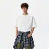 Camiseta de manga corta con estampado de perro de dibujos animados estilo americano para hombre, moderna, informal, deportiva, de estilo urbano, versátil, para parejas.