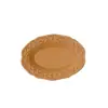Placa Vintage Tallada Ovalada Simple Simulada Miniatura Juguete de Comida Decoración Squishy Accesorios para Escena de Casa de Muñecas DIY