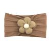 Venta Caliente Transfronteriza Serie Mica Banda para el Cabello de Nylon Jacquard para Bebé Diadema Elástica Suave Europea y Americana con Flores de Algodón de Cinco Pétalos