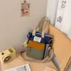 Nueva Bolsa Cruzada de Hombro Única Deportiva para Viajes Infantiles Ligera Portátil de Colorido Bloqueo Tendencia Estilo Coreano Diseño para Exteriores