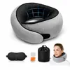 Almohada Popular con Espuma Viscoelástica en Forma de U Transfronteriza, Almohada de Viaje para el Cuello, Portátil y Plegable, Adecuada para Siestas en Avión y Soporte Cervical