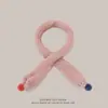 Oferta Especial Invierno Nuevo Estilo Bola de Lana Tejida Oso de Dibujos Animados Flor de Fresa Bufanda Cálida para Niños Niñas y Niños