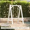 Columpio de Madera Resistente a la Corrosión de Moda para Patios Exteriores en Jardines Pequeños, Columpio Infantil de Madera Maciza para Balcones Interiores en Apartamentos Pequeños, Columpio Individual para Ocio en Casa