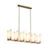 Candelabro de Lujo Ligero Todo Cobre Personalizado Modelo Posmoderno Todo Cobre Sala de Muestras Diseñador Sala de Estar Dormitorio Comedor Candelabro Sencillo