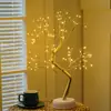 Lámpara de Mesa Forma de Bonsái de Escritorio Luz de Noche LED de Escritorio Árbol de Hierro Rama Plateada Hoja Dorada Estrella Árbol de Navidad