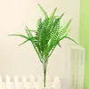 Flores Artificiales de Amazon Transfronterizas, Hojas de Hierba Persa de Siete Ramas, Helechos de Boston, Plantas de Interior y Exterior