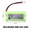 Batería de Hidruro Metálico de Níquel de 2.4V 400mAh Bt166342 Adecuada para Batería de Teléfono Inalámbrico Uniden