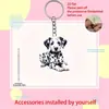 Acrílico plano 2D Perro lindo con manchas Adorno de acrílico completamente nuevo, Adorno para espejo retrovisor de coche