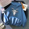 Sudadera con Estampado Gótico Misterioso Satánico de Estrella de Cinco Puntas para Mujer, Sudadera Casual de Invierno Hip-Hop Streetwear Ancha