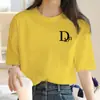 Nueva Camiseta de Verano de Algodón Talla Grande Manga Corta de Algodón