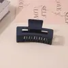 Pinza para el Cabello Mate Transfronteriza Tipo Pinza de Tiburón con Acabado de Alta Gama, Pinza de Garra Rectangular Simple de 13 cm, Tamaño Grande para Cabello Grueso, Accesorio para el Cabello para Mujer