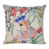 Almohada de Huevo de Pascua Transfronteriza Funda de Almohada de Lino Cubierta de Cojín Estilo Ins Conejo Funda de Almohada para Cabecera de Sofá Dropshipping