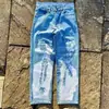 Jeans Streetwear Americano Tendência Y2K para Homens Verão 2025 Novo Harajuku Hip-Hop Solto Versátil Calça Longa