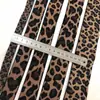 Banda elástica jacquard de 4 cm estampado leopardo tigre cebra gráfico animal cinta tejida a figura a muestra tejida