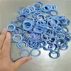 Selo plugue de mola tipo V de alta pressão anel de retenção de mola de máquina PTFE anel de vedação rotativo PTFE azul