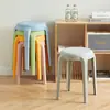 Bancos Redondos Convenientes para Uso Doméstico, Adequados para Apartamentos Pequenos, Bancos Empilháveis para Cantos da Sala de Estar, Bancos Redondos de Plástico Espessado para Lazer Disponíveis