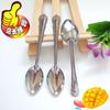 Cuchara para papillas cuchara de metal cuchara de cola de pollo cuchara de metal cuchara puntiaguda para niños cuchara pequeña de acero suministro de tienda de 1 yuan 2 yuanes