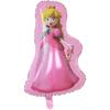 Venta al por mayor de nuevos globos de película de aluminio con forma de princesa Mario Peach, decoración para fiestas de cumpleaños, dibujos animados para vestir