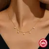 Nuevo Collar de Plata de Ley S925 Estilo Ins con Zirconia Incrustada en Forma de Estrella Cadena Apilada para Clavícula Estilo Japonés y Coreano Celebridad de Internet Nicho de Alta Gama