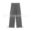 Pantalones Casuales de Color Sólido Lavados, Tendencia Estilo Japonés, Nuevos para Primavera y Otoño 2025, Sueltos para Calle, Versátiles, Moda, High Street, Pantalones Largos