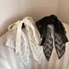 Presilha de Cabelo com Laço de Renda Estilo Francês Presilha de Disco para Meio Rabo Cabelo Traseiro Acessórios de Cabelo Ponda Clip Elegante