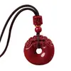 Colgante de hebilla de seguridad de cinabrio de alta calidad collar valiente para hombre arena dorada púrpura valiente valiente colgante suministro al por mayor para mujer