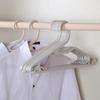 Cabide de terno de plástico largo, sem costura, antiderrapante, multicolorido, suporte para roupas, varal de secagem, cabide de roupas de uso duplo, para roupas molhadas e secas