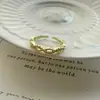 Anillo abierto de metal con lazo para mujer, diseño de nicho, anillo de dedo con personalidad de moda, nueva moda 2022