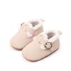 Novos sapatos de bebê para outono e inverno, sapatos macios para bebês e crianças pequenas, 0-1 ano, sapatos quentes com forro de fleece, não caem
