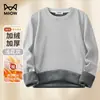 Gente Gatuna 400g Forro Interior de Polar Zorro Plateado Pesado Sudadera Cálida Camiseta Base para Hombre Otoño Invierno Nueva Camiseta de Polar