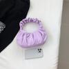 Bolsa plissada estilo ocidental simples de cor sólida 2023 início do outono nova bolsa de ombro axila combinando bolsa da moda