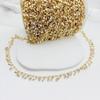 DIY cadena de cobre puro hecha a mano con forma de gota de agua y circonita tocado accesorios para el cabello collar cadena de joyería exótica Venta al por mayor de Yiwu