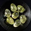 Adorno de cristal natural de 3 cm, cristal morado-rosa, cristal amarillo, piedra pequeña con forma de huevo, huevo de Pascua, piedra de huevo de ave extraída