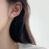 Pendientes Nalan S925 de plata esterlina con un diseño de nicho fresco y dulce, exquisitos y sencillos pendientes redondos M06369