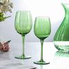 Copo de Água Vidro de Cristal Verde Taça de Vinho Tinto Taça de Taça Inserida Retro Francesa Exportação Taça de Bordeaux Champagne