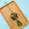 Bolsita vacía de estilo chino, colgante portátil con borla, bordado con boca de pez, bolsita de medicina herbal china, pequeño regalo de empresa