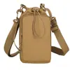Bolsa para Garrafa de Água, Bolsa Multifuncional para Copo de Água, Bolsa Transversal Portátil para Viagem ao Ar Livre com Compartimento para Celular, Moderna, Fashion, Leve com Fechamento de Cordão