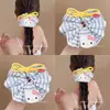 Goma de Pelo con Lazo de Gatito Dulce para Mujer, Diadema Rayada Azul, Banda Elástica para el Cabello, Cuerda para Moño, Accesorio para el Cabello