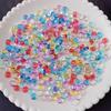 Slime de plástico no poroso con cuentas planas pequeñas, accesorios de joyería para bricolaje, relleno de slime, material de decoración para peceras.