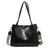 Bolso de Mano Retro de Gran Capacidad a la Moda para Mujer Nuevo Transfronterizo Bolso de Hombro con Textura de PU Bolso Tote Cruzado Simple para el Trabajo