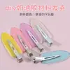Crema chicle color caramelo clip para el pelo sin costuras diy hecho a mano diy joyería brillante transparente material diy clip para el pelo de chicle crema